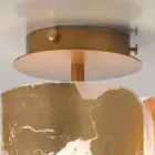 Llambë tavani Selene Papiro në kristal Ø 15 H30cm, e bërë në Itali Viadurini