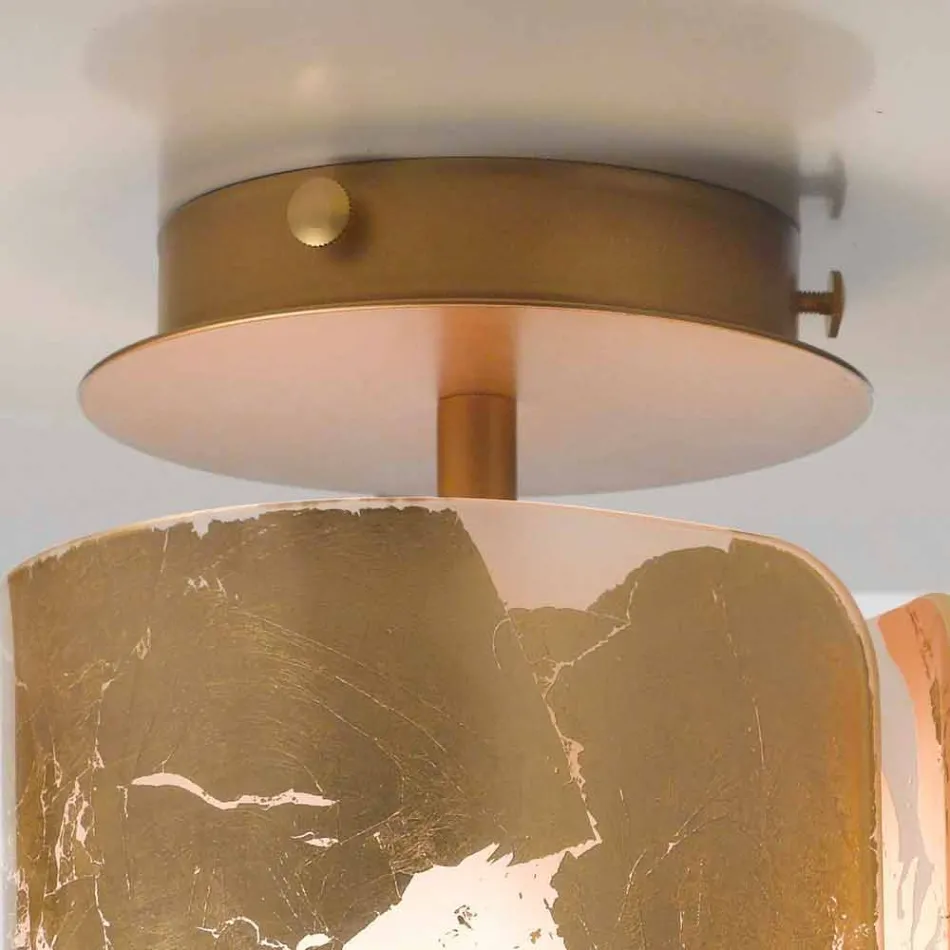 Llambë tavani Selene Papiro në kristal Ø 15 H30cm, e bërë në Itali Viadurini