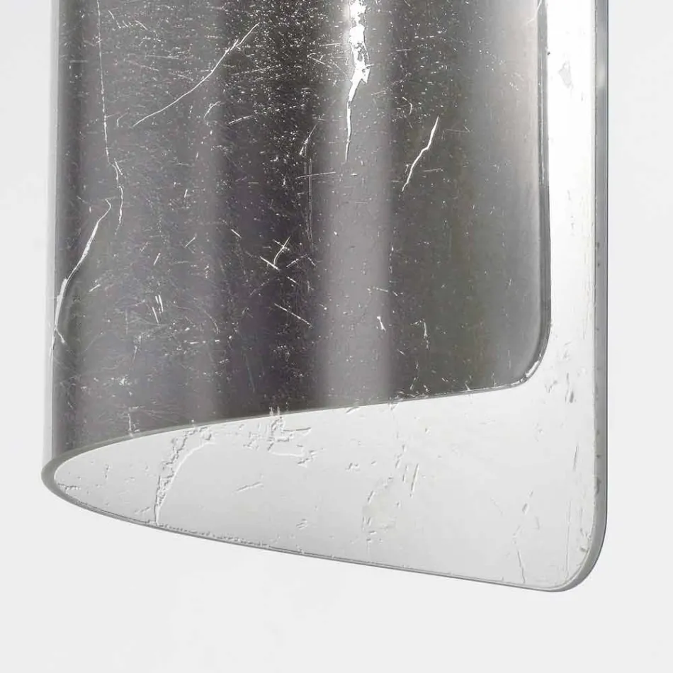 Llambë tavani Selene Papiro në kristal Ø 15 H30cm, e bërë në Itali Viadurini