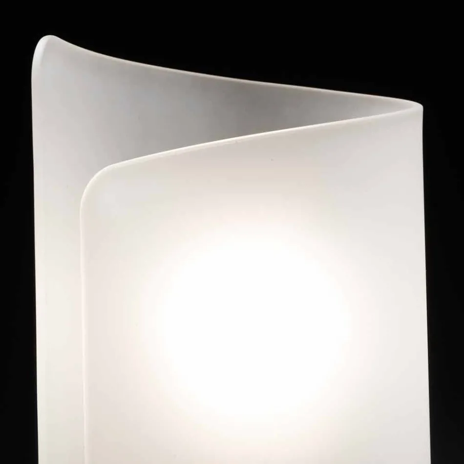 Llambë tryeze kristal Selene Papiro e bërë në Itali 15x14xH25cm Viadurini