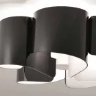 Llambë tavani Selene Papiro në kristal modern Ø65 H28cm, e bërë në Itali Viadurini