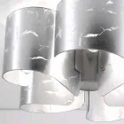 Llambë tavani Selene Papiro në kristal modern Ø65 H28cm, e bërë në Itali Viadurini