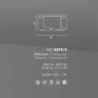 Llambë tavani Selene Papiro në kristal modern Ø65 H28cm, e bërë në Itali Viadurini