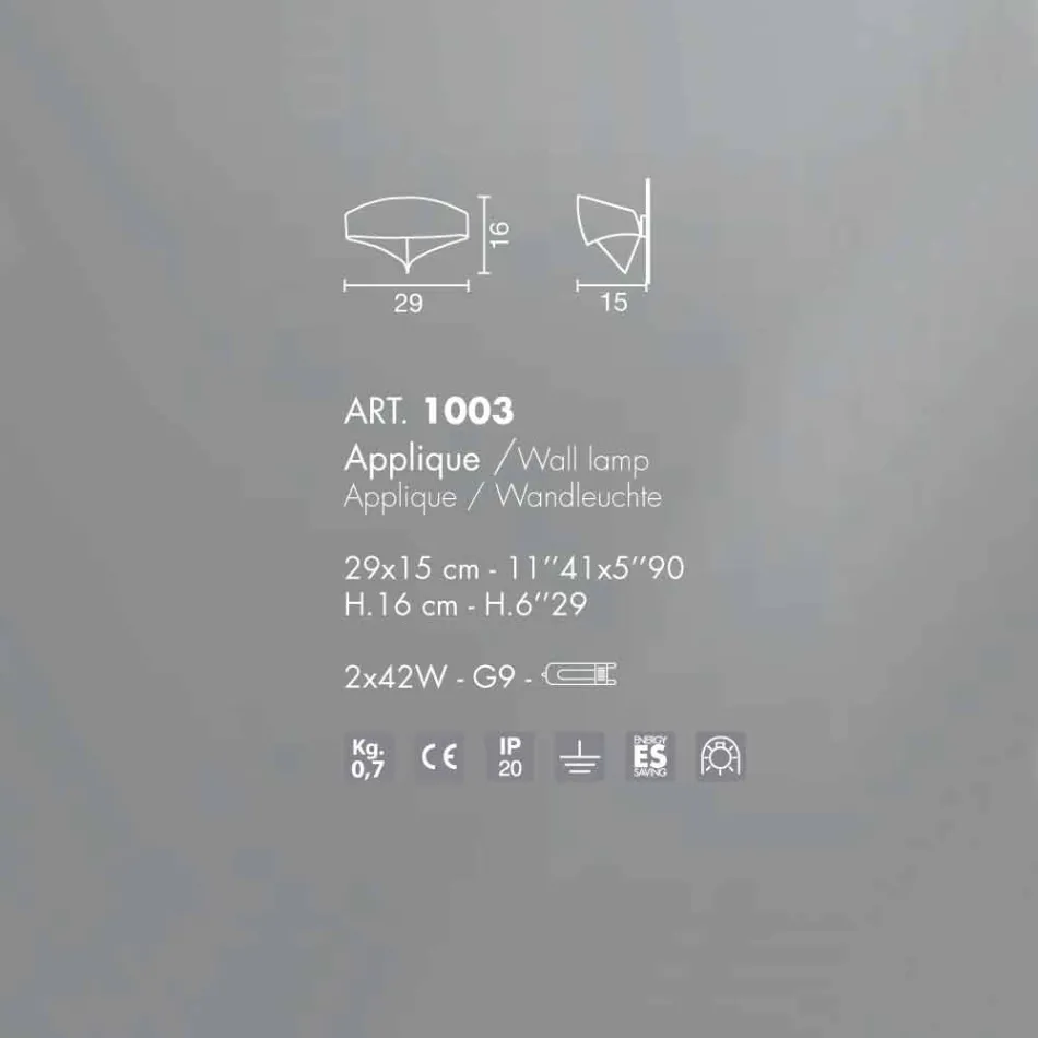 Selene Scudo aplikative në çelik të pikturuar me një dizajn modern Viadurini