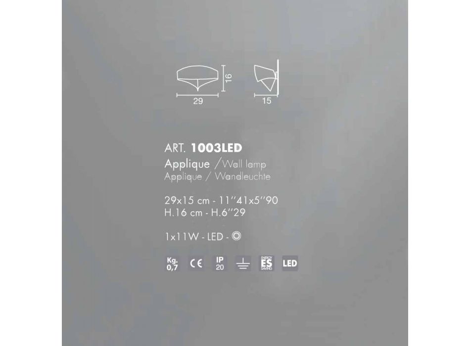 Selene Scudo aplikative në çelik të pikturuar me një dizajn modern Viadurini