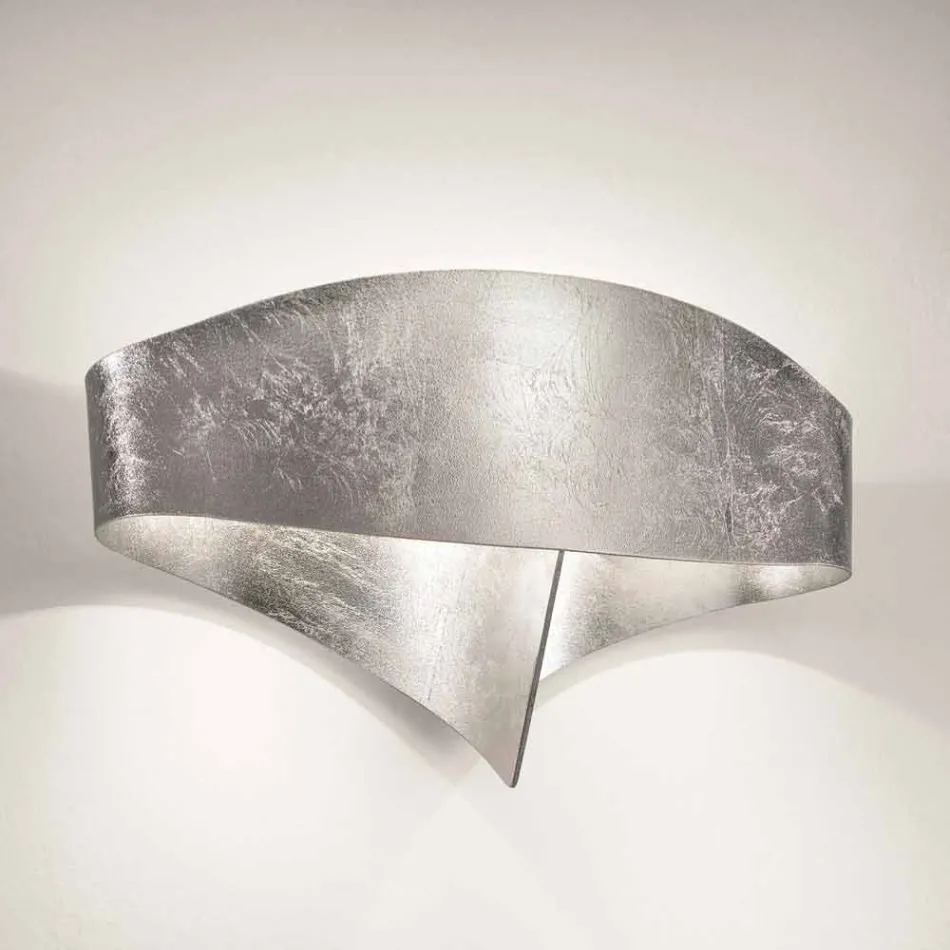 Llambë muri moderne Selene Scudo e bërë në Itali 29x15xH16 cm Viadurini