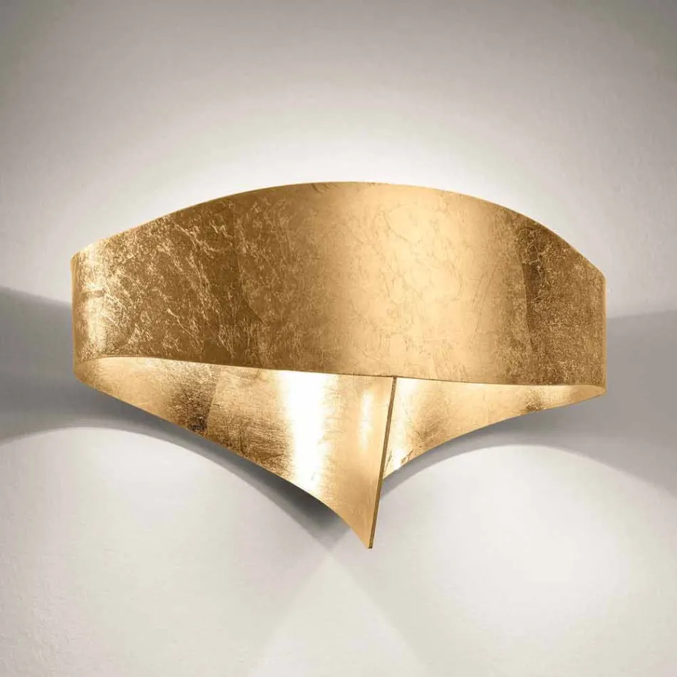 Llambë muri moderne Selene Scudo e bërë në Itali 29x15xH16 cm Viadurini