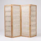 Ndarëse e jashtme në Teak, Alumini dhe Litar Weaving - Vision Viadurini