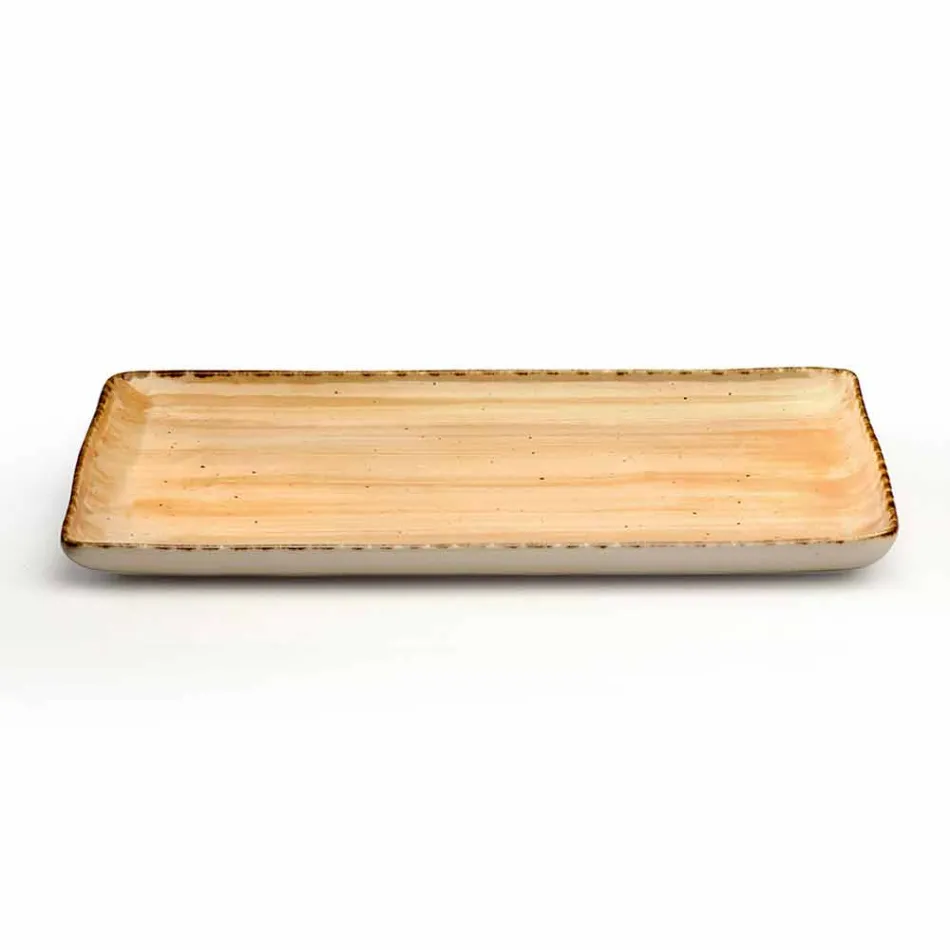 Shërbimi 12 Pllaka me ngjyra drejtkëndëshe dhe të rrumbullakëta Dizajn modern në Steweware - Simba Viadurini