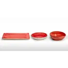 Shërbimi 12 Pllaka me ngjyra drejtkëndëshe dhe të rrumbullakëta Dizajn modern në Steweware - Simba Viadurini