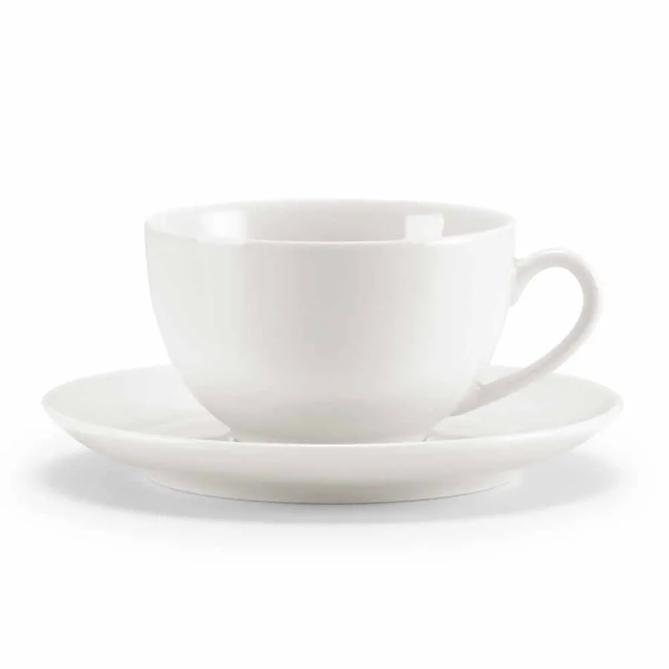 Seti i 18 gotave të çajit me Sugar Bowl dhe Porcelain Tabaka - Lucerne Viadurini