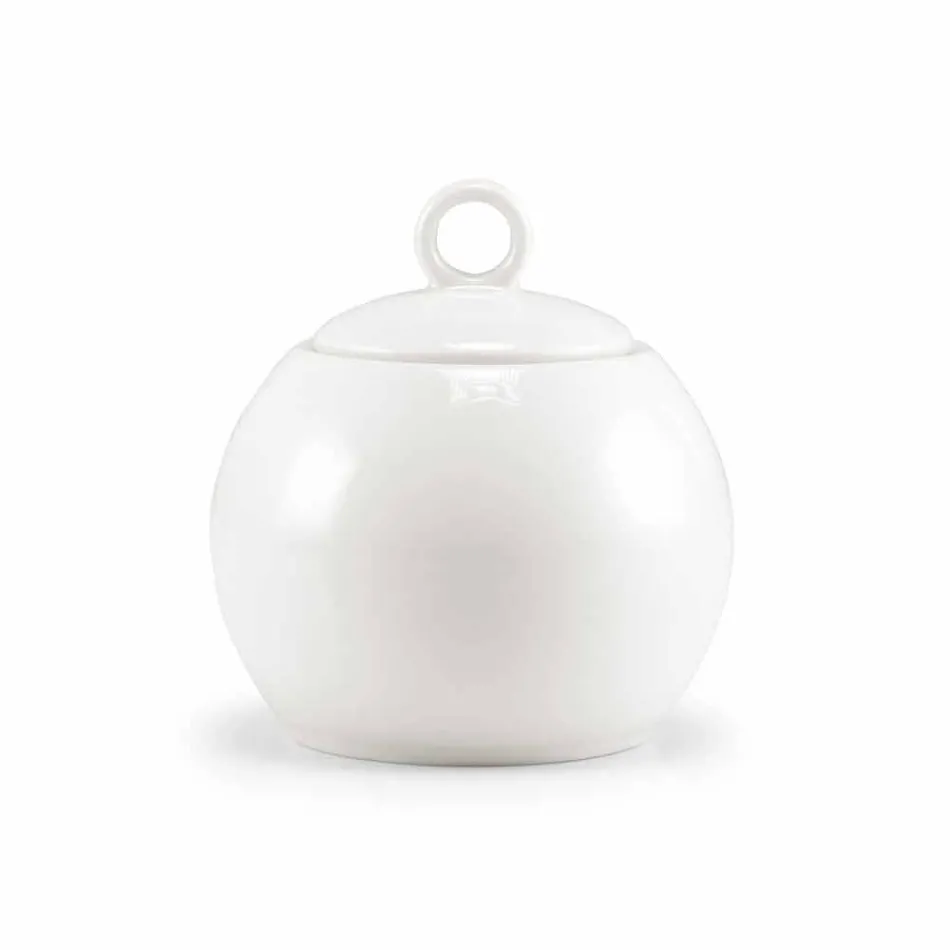 Seti i 18 gotave të çajit me Sugar Bowl dhe Porcelain Tabaka - Lucerne Viadurini