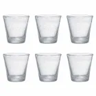 Seti i 6 gotave me xham të çelur me një model modern - Pumba Viadurini