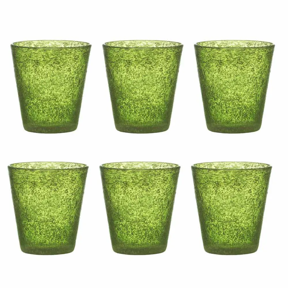 Seti i 6 gotave me xham të çelur me një model modern - Pumba Viadurini