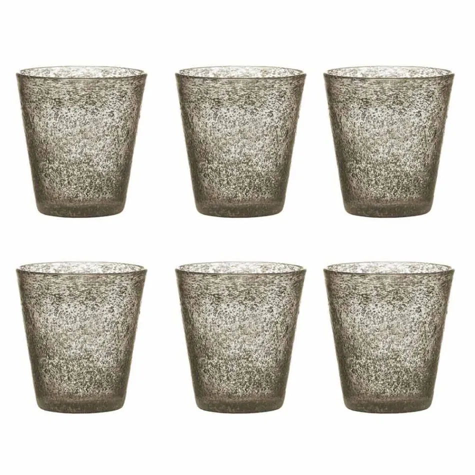 Seti i 6 gotave me xham të çelur me një model modern - Pumba Viadurini