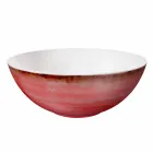 Shërbim 6 tas me akullore dhe 2 tas me porcelan me ngjyra - Rurolo Viadurini