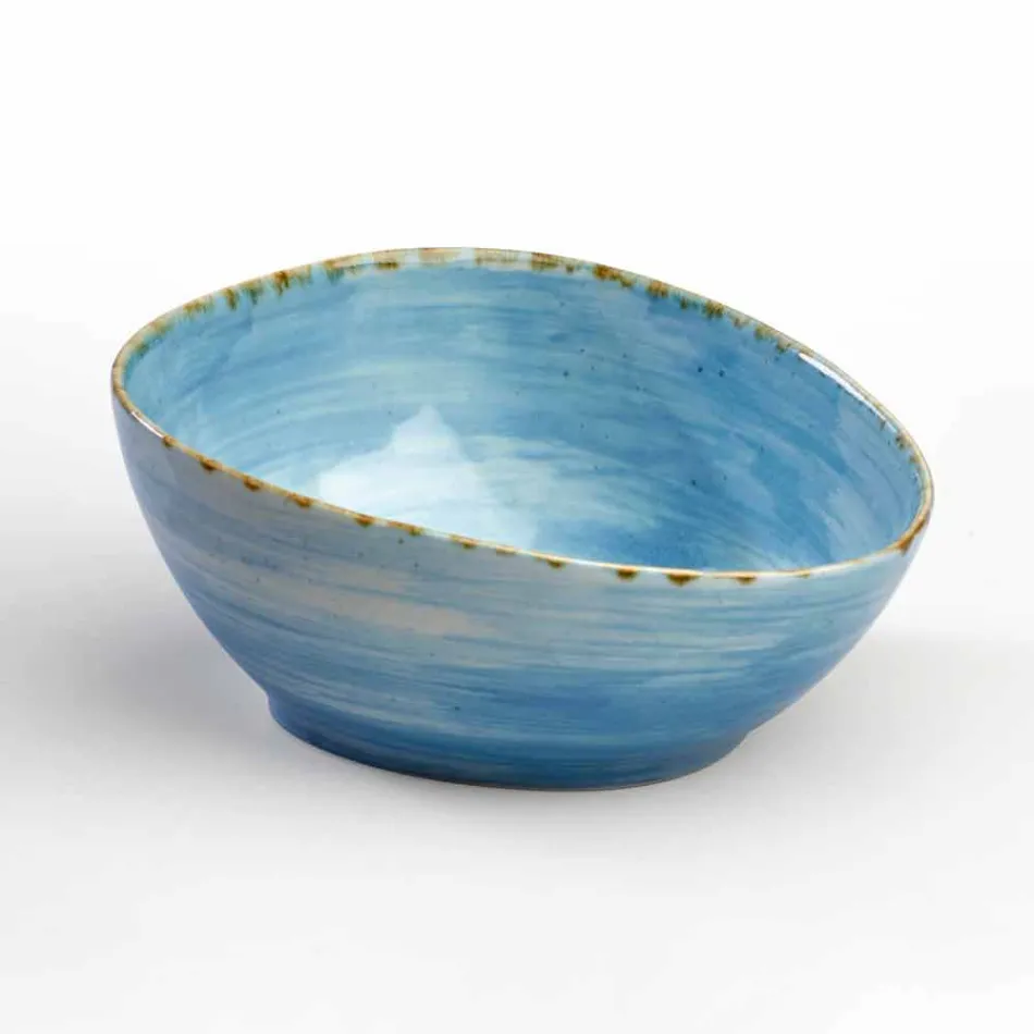 Seti i 8 Pllakave Moderne të Dizajnit Drejtkëndëshe dhe tas me gurë me ngjyra - Simba Viadurini