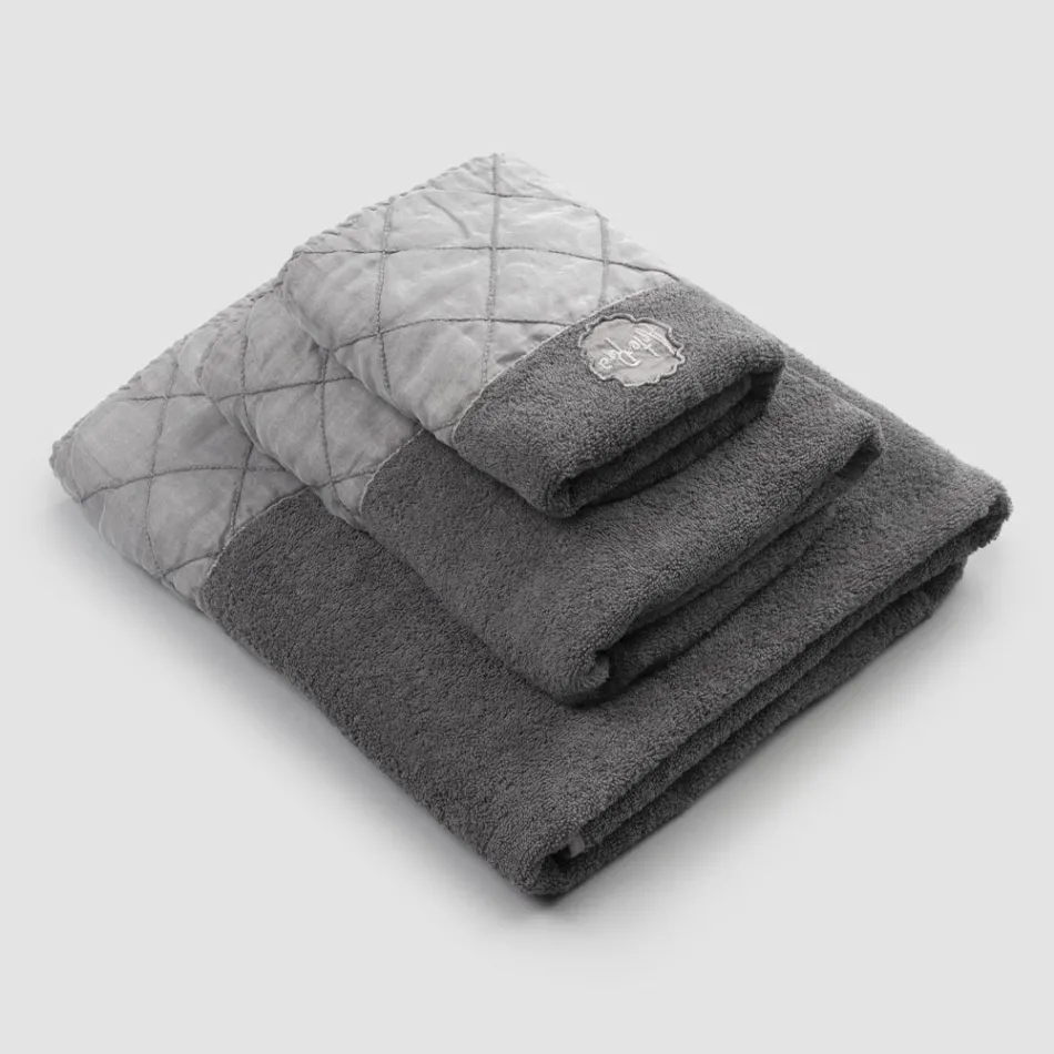 Shërbim peshqirësh për fytyrën dhe mysafirë dhe peshqir me zbukurime luksoze - Hassim Viadurini