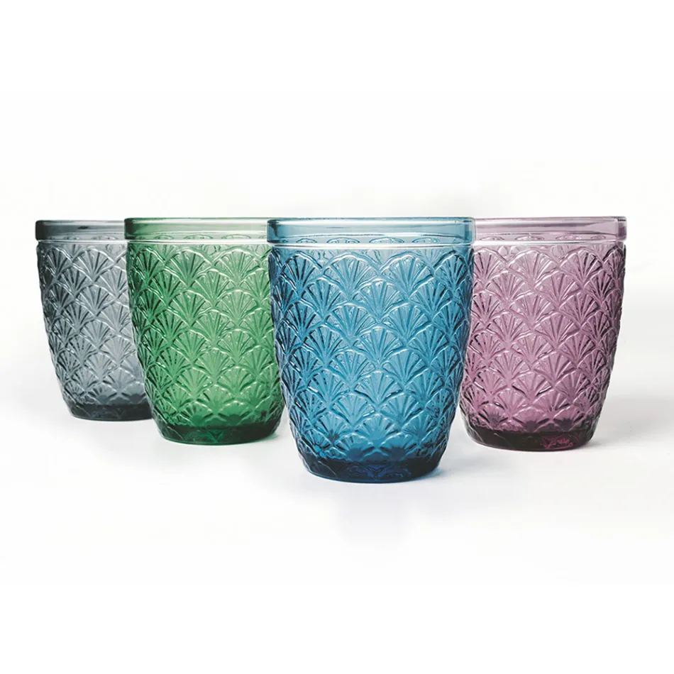 Shërbimi i gotave me ujë të dekoruar me ngjyra me 12 copë - Stilotto Viadurini