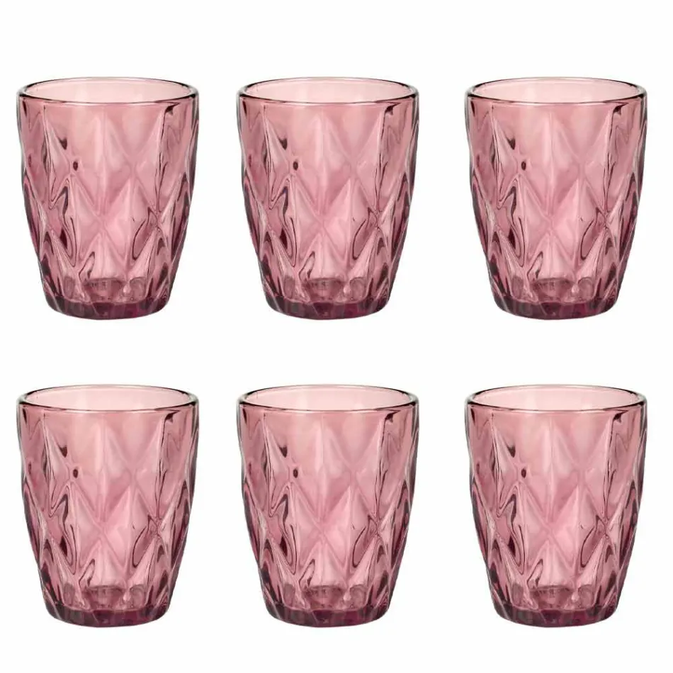 Syzet me xham me ngjyra të vendosura 6 copë Dizajn modern - Timon Viadurini