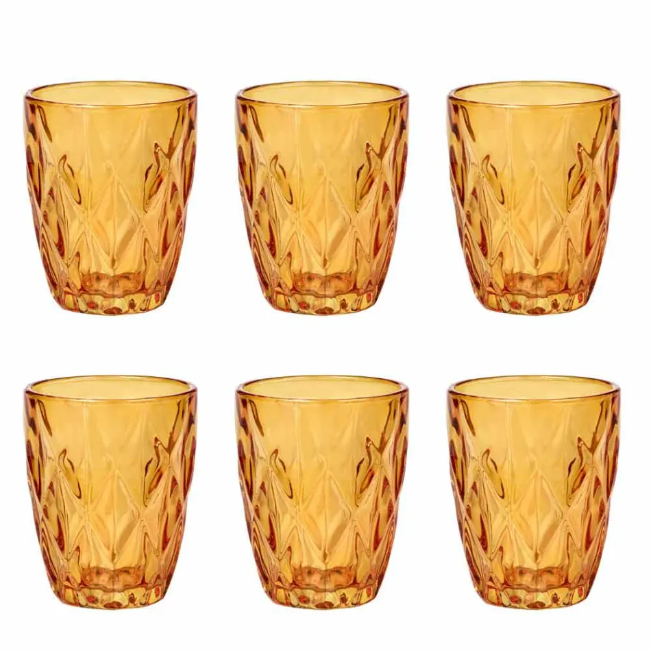 Syzet me xham me ngjyra të vendosura 6 copë Dizajn modern - Timon Viadurini