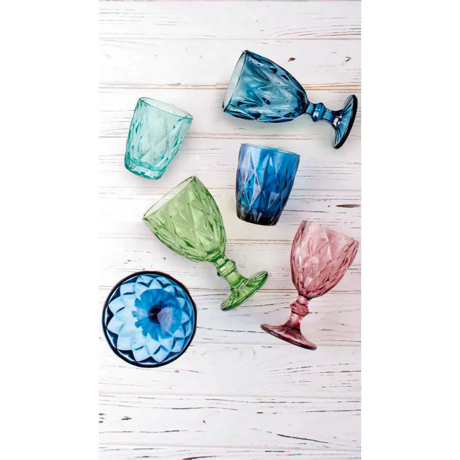 Syzet me xham me ngjyra të vendosura 6 copë Dizajn modern - Timon Viadurini