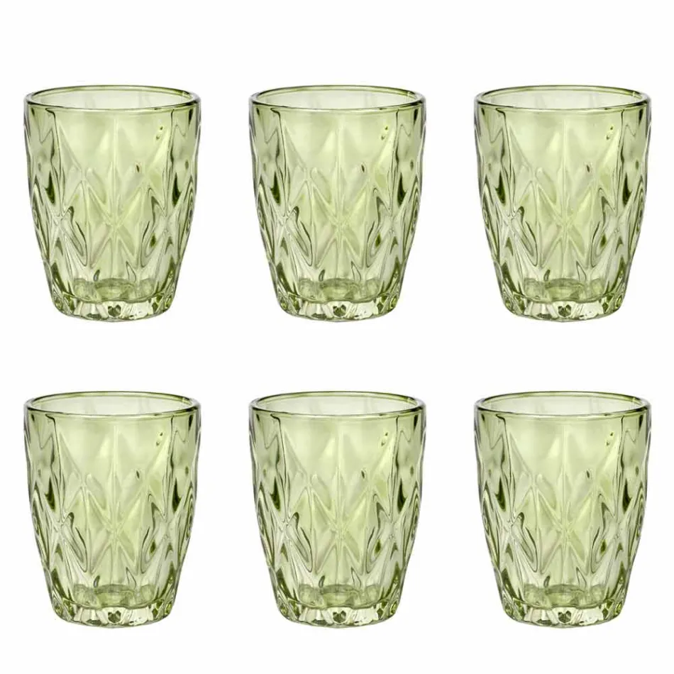 Syzet me xham me ngjyra të vendosura 6 copë Dizajn modern - Timon Viadurini