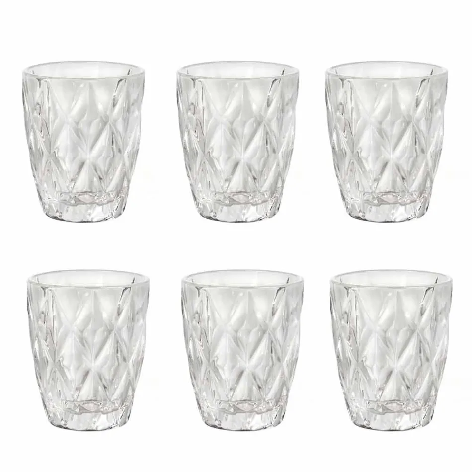 Syzet me xham me ngjyra të vendosura 6 copë Dizajn modern - Timon Viadurini