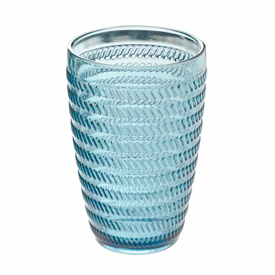 Set moderne për pije qelqi në gotë të dekoruar 12 copë - Përzierje Viadurini