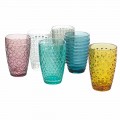 Set moderne pijesh alkoolike në gotë me ngjyra të dekoruara 12 copë - Përzierje