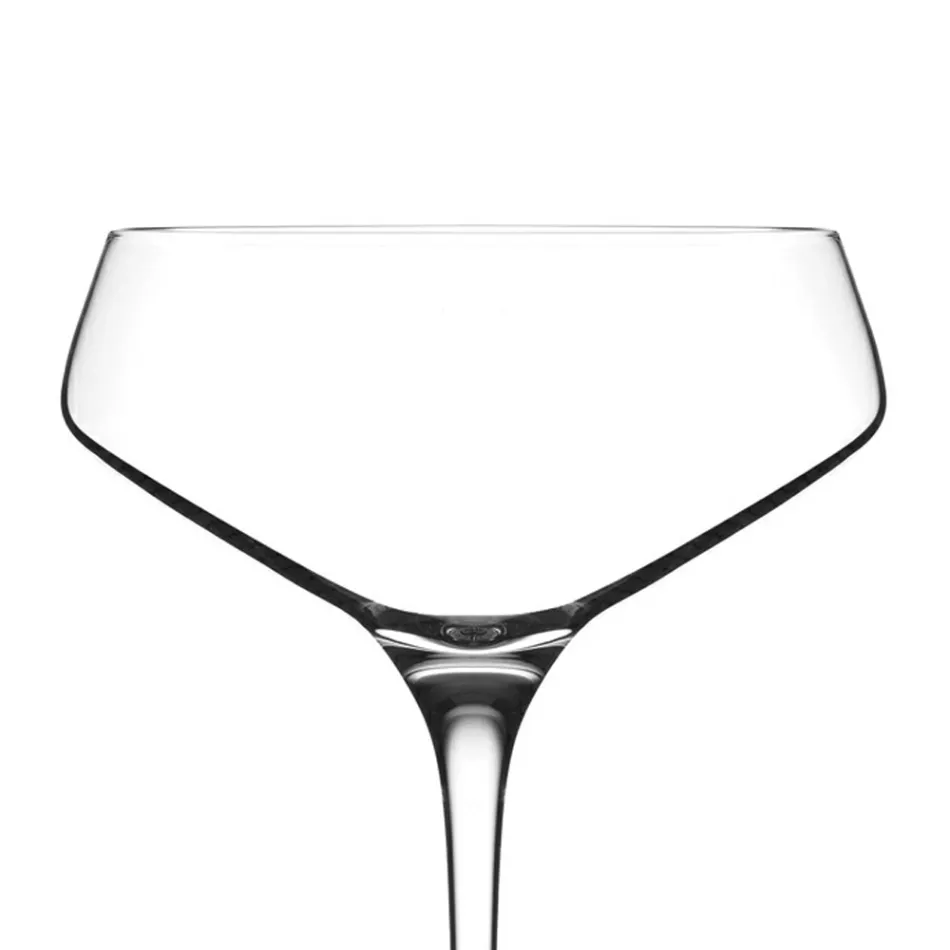 Set kupash për shampanjë me kristal ekologjik italian 12 copë - Etera Viadurini