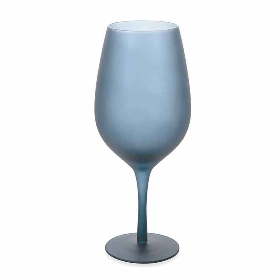 Kuti me verë të kuqe ose të bardhë e vendosur në gotë me ngjyra, 12 copë - Rim Viadurini