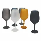 Kuti me verë të kuqe ose të bardhë e vendosur në gotë me ngjyra, 12 copë - Rim Viadurini