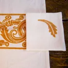 Printime me dorë të Shërbimit të Mëngjesit Artizanal Italian në Fabrics Ancient - Markat Viadurini