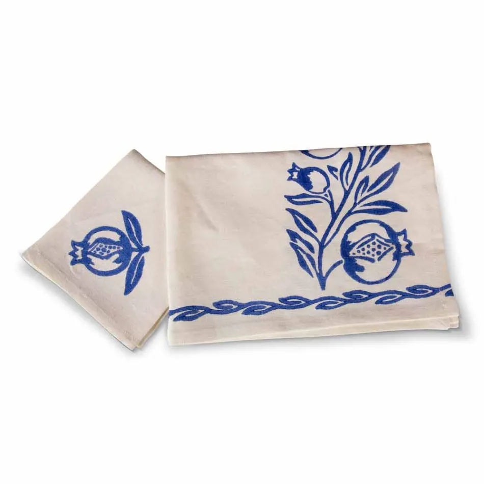 Printime me dorë të Shërbimit të Mëngjesit Artizanal Italian në Fabrics Ancient - Markat Viadurini