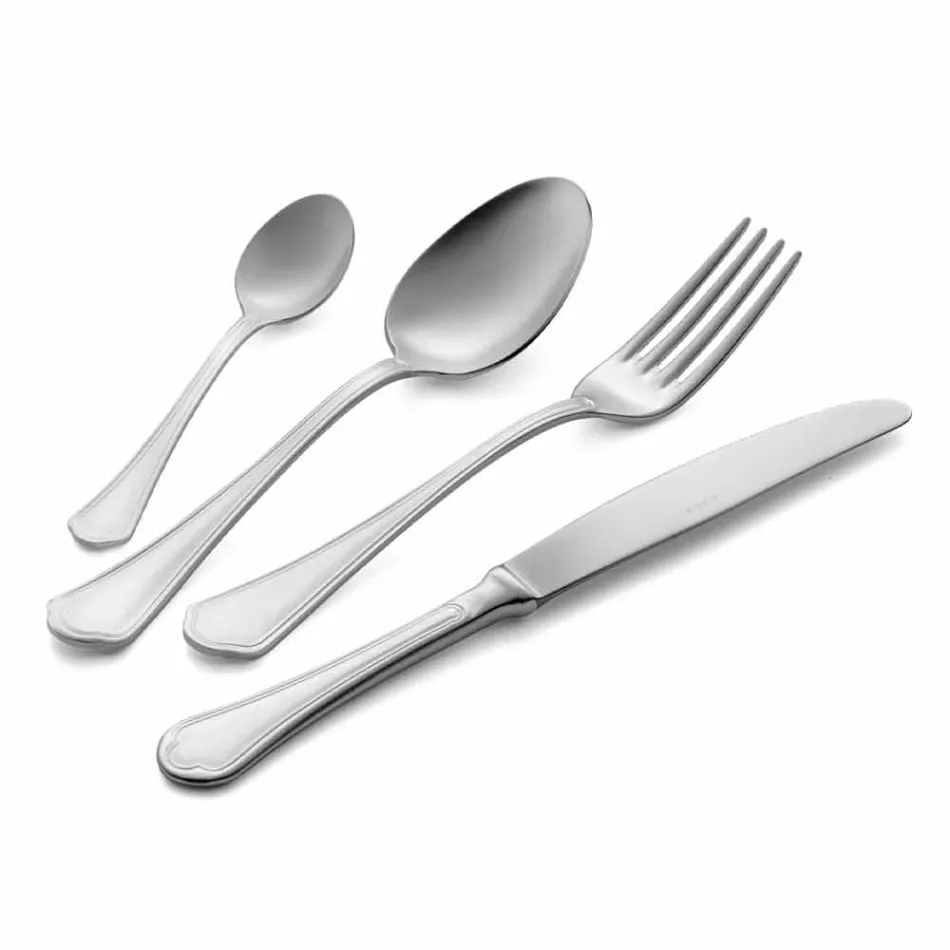 Set i plotë i takëmeve prej çeliku të pandryshkshëm me dizajn luksoz 24 copë - Shef Viadurini