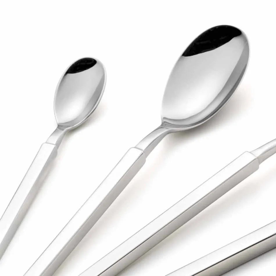 Komplet i plotë takëmesh çeliku 24 copë Dizajn prodhuar në Itali - e ndërlikuar Viadurini