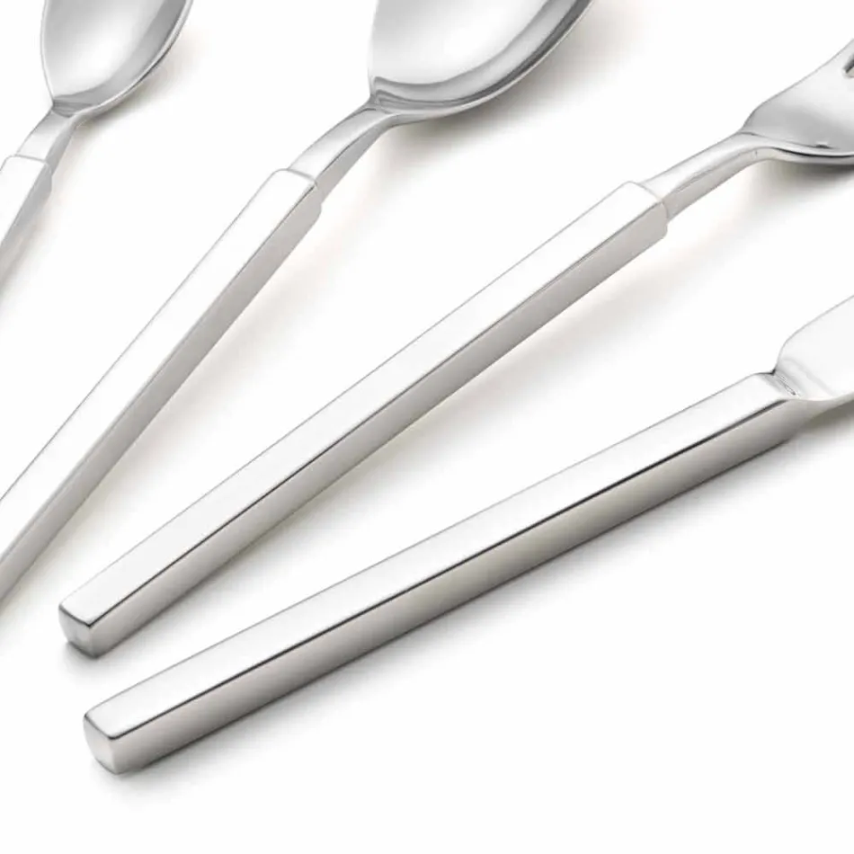 Komplet i plotë takëmesh çeliku 24 copë Dizajn prodhuar në Itali - e ndërlikuar Viadurini