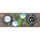 Takëma të plota shërbimi në dizajn modern prej çeliku të zi 24 copë - Calamo Viadurini