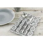 Takëma të plota shërbimi në dizajn modern prej çeliku të zi 24 copë - Calamo Viadurini