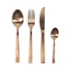 Set i takëmeve të plota në dizajn çeliku të zi ose bakër 24 copë - Fayette Viadurini