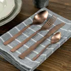 Set i takëmeve të plota në dizajn çeliku të zi ose bakër 24 copë - Fayette Viadurini