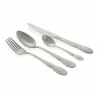 Takëm shërbimi të plotë në modelin e çelikut të satenit 24 copë - Fantasiapos1 Viadurini