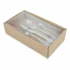 Takëm shërbimi të plotë në modelin e çelikut të satenit 24 copë - Fantasiapos1 Viadurini