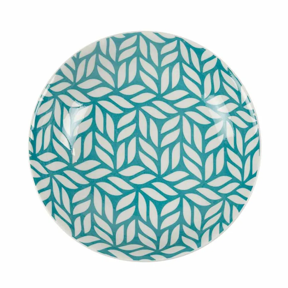 Shërbim i plotë i tryezës në Porcelani me ngjyra 18 copë - Indonezi Viadurini