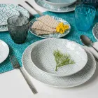 Shërbim i plotë i tryezës në Porcelani me ngjyra 18 copë - Indonezi Viadurini