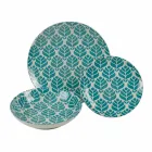 Shërbim i plotë i tryezës në Porcelani me ngjyra 18 copë - Indonezi Viadurini