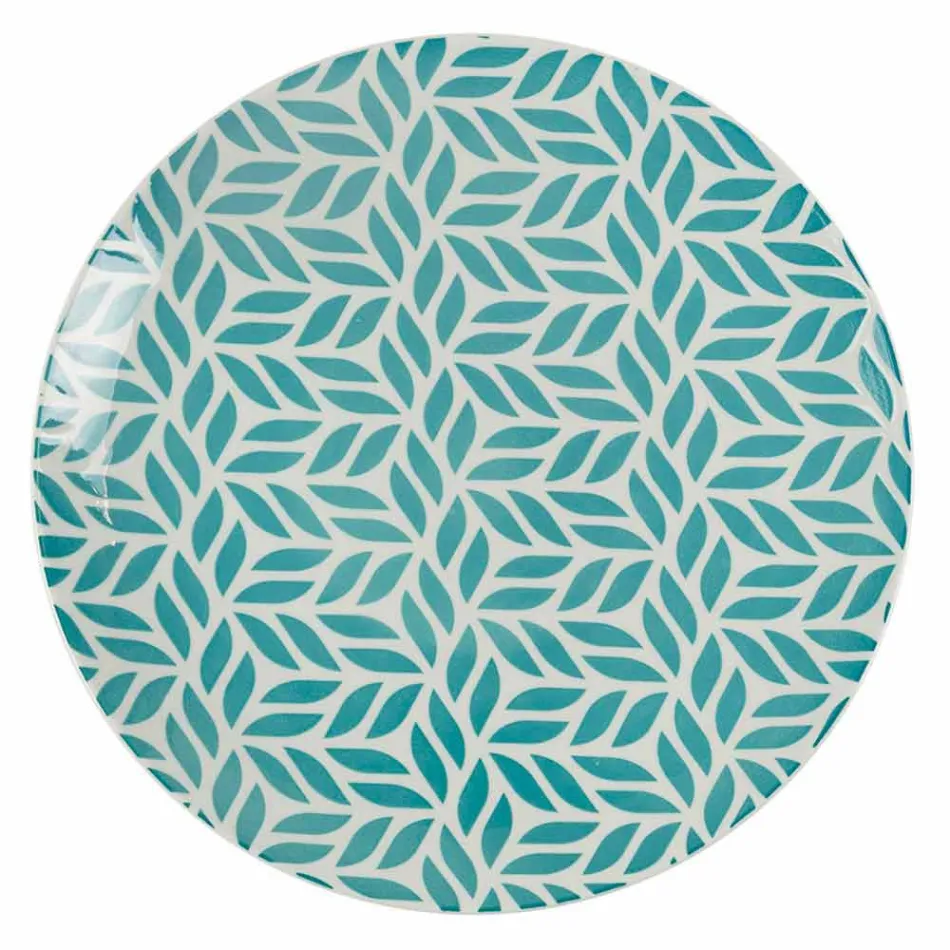 Shërbim i plotë i tryezës në Porcelani me ngjyra 18 copë - Indonezi Viadurini