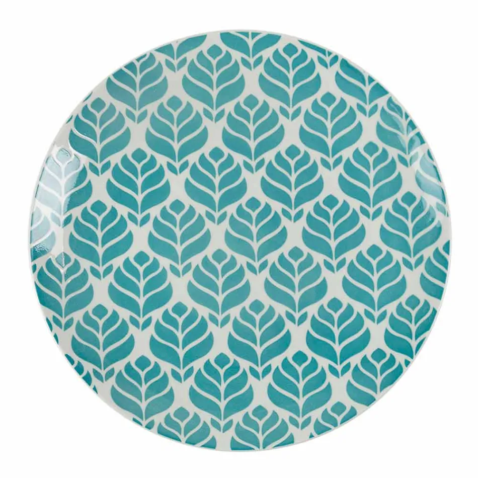 Shërbim i plotë i tryezës në Porcelani me ngjyra 18 copë - Indonezi Viadurini