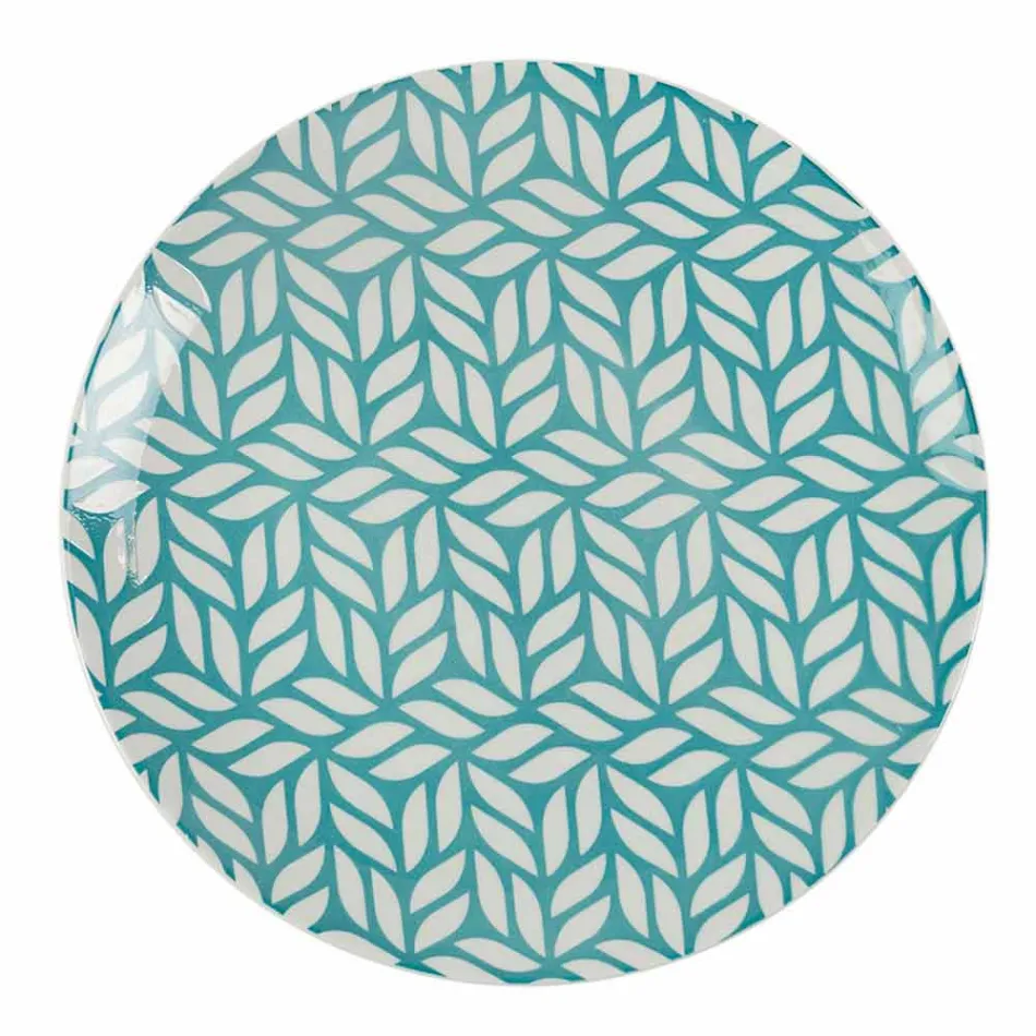 Shërbim i plotë i tryezës në Porcelani me ngjyra 18 copë - Indonezi Viadurini